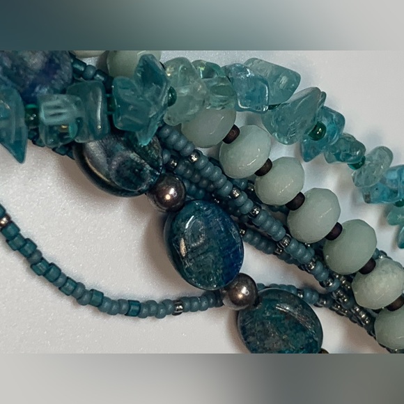 Silpada Vintage Sterling, Quartzite, Kyanite, Apatite, Brass, Seed Bead Bracelet - Picture 13 of 16